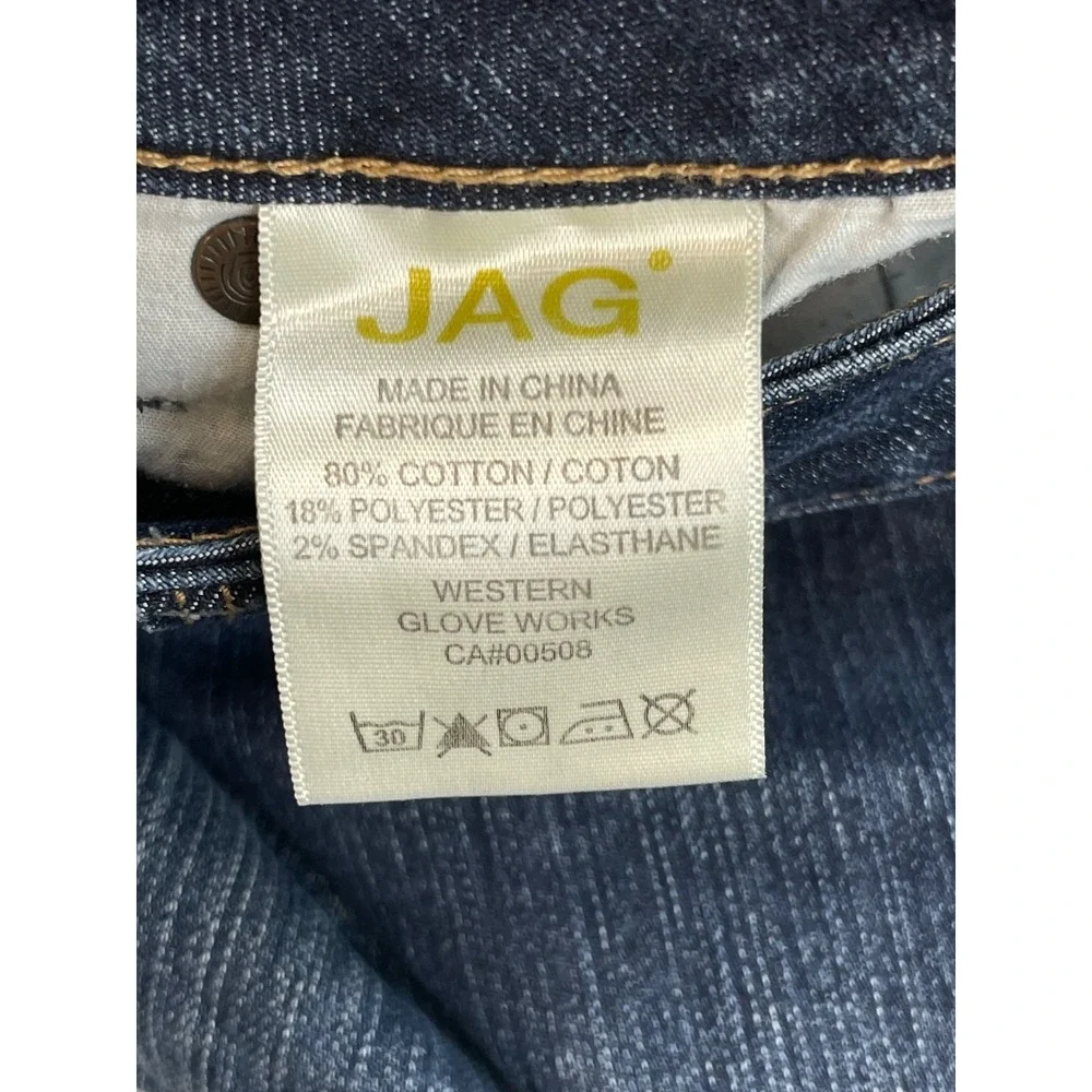 Jag Jeans Womens 30 x 30 Blue Cotton Blend Stretch Low-Rise Bootcut